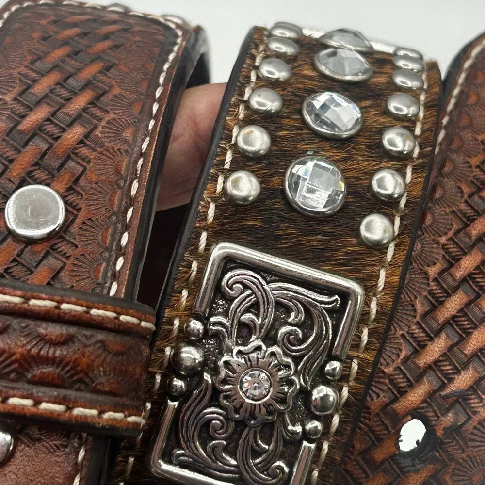 Nocona Girls Horse Bling Belt 22